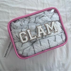 💖CLEAR FRONT LARGE POUCH IN GUAVA💖